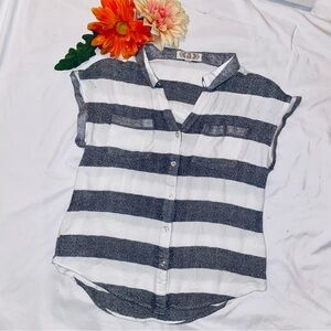 Pink Rose Gray and White Herringbone Shirt